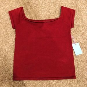 💮Red crop top💮